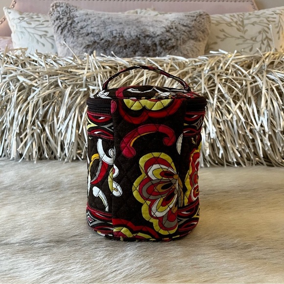 VERA BRADLEY Puccini Cool Keeper Tote Insulated Brown Orange Case Lunch Box Bag - Picture 4 of 11